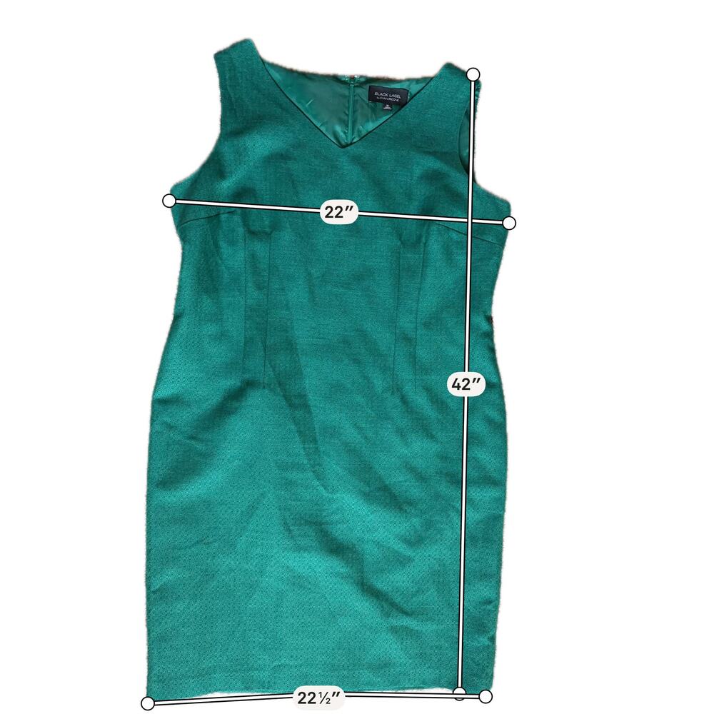 Evan Picone green sleeveless dress euc 18 - Picture 7 of 8